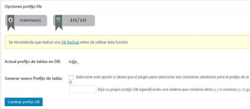 seguridad en wordpress cambiar prefijo de base de datos