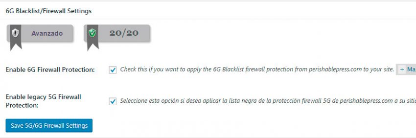 seguridad en wordpress reglas 6g 5g